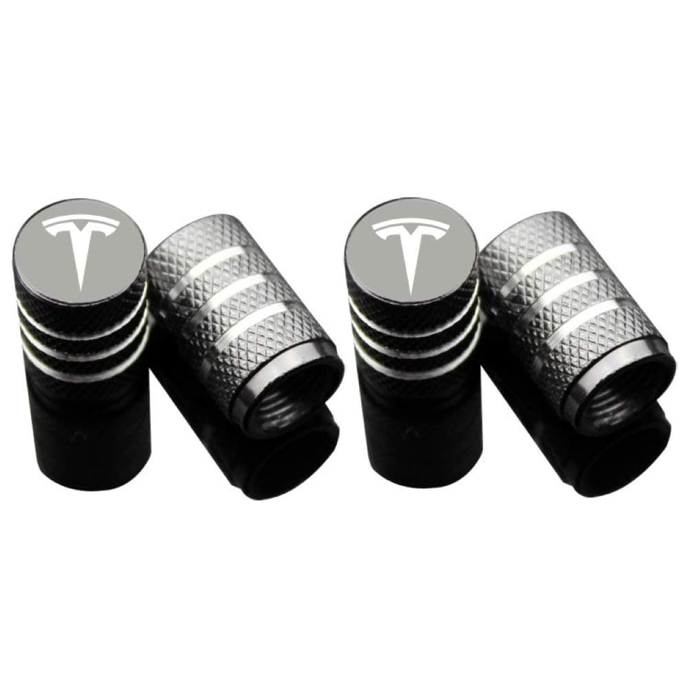 EVPRO Valve Stem Caps 4 Pack Gray Fit for Tesla Model 3 S X Tire Decorative Accessories