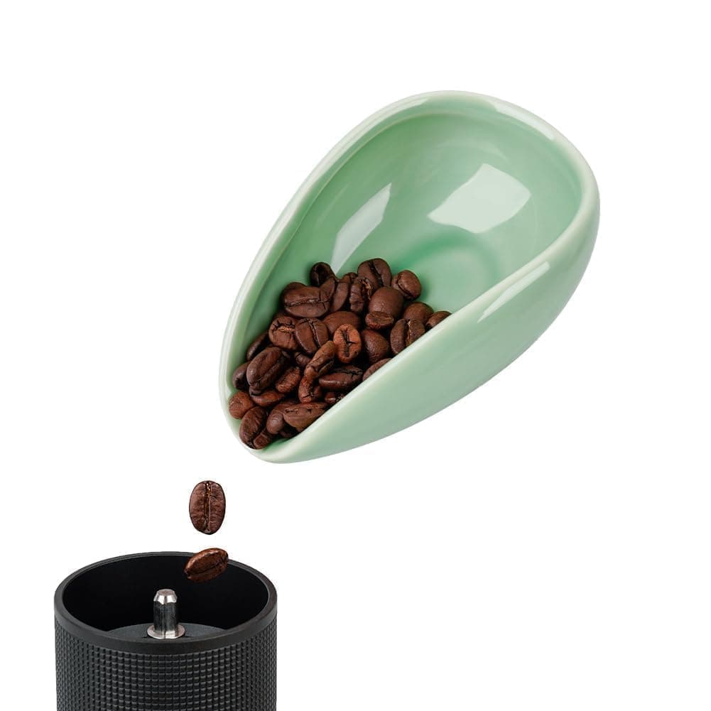 watchget Coffee Beans Dosing Cup - Ceramic Single Dose Measuring Tray for Coffee Beans, Loose Leaf Tea, Spices, and More, Premium Dosing Vessel, Cyan