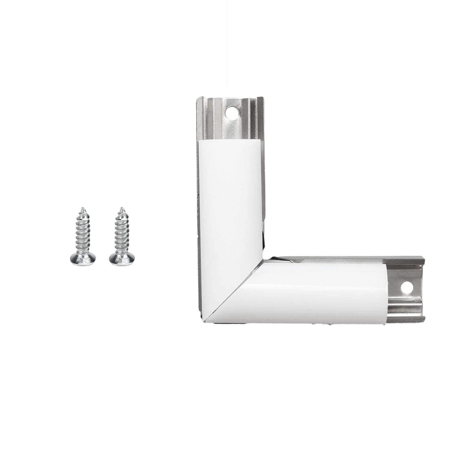 6Pack LED Channel White Corner Connector Kit L-Shape for U108 LED Channel System, Easy Install Accessories for LED Aluminum Channel, LC11 WW