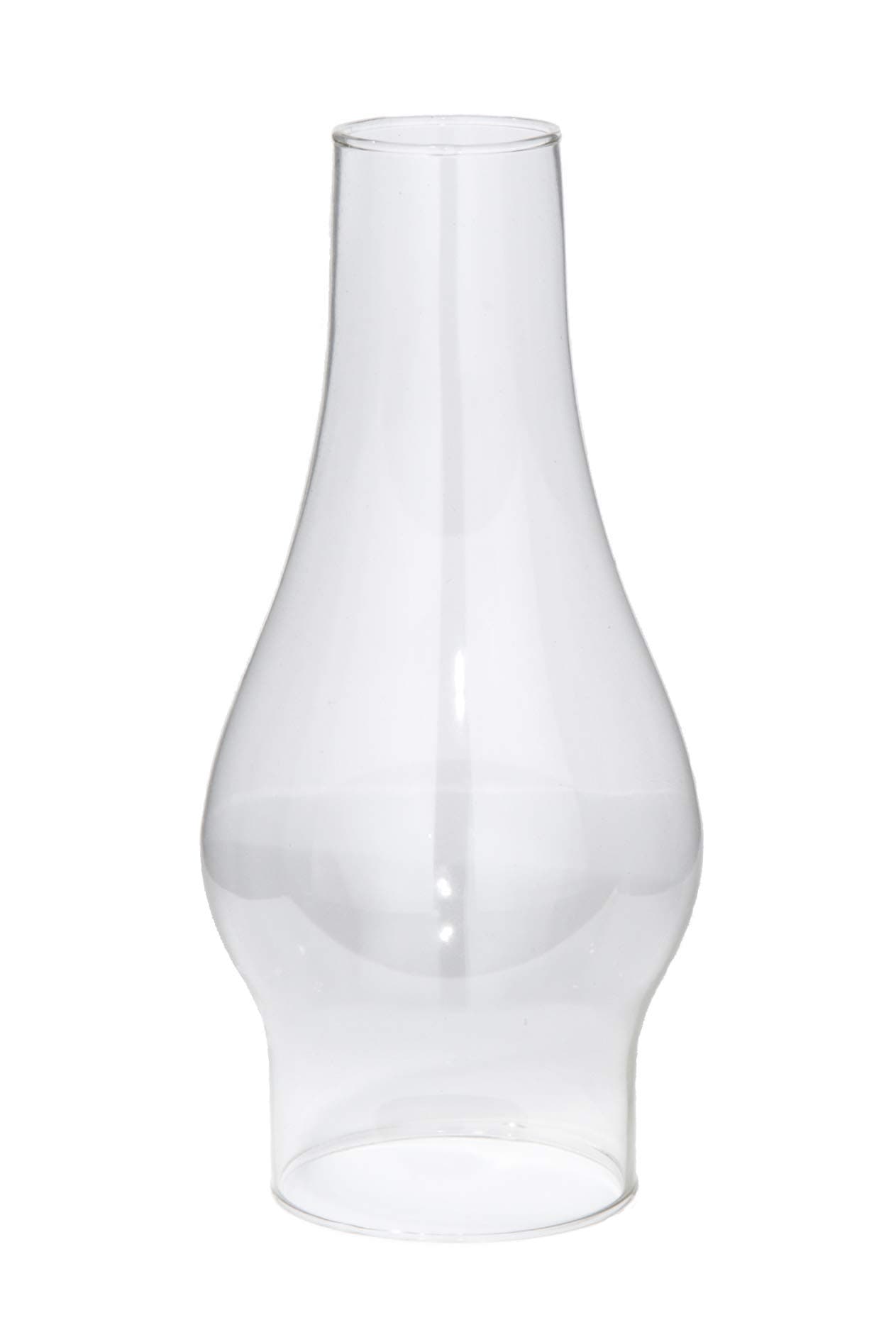 B&P Lamp® 3 Inch Base by 8 1/2 Inch Height Clear Glass Oil or Kerosene Lamp Chimney