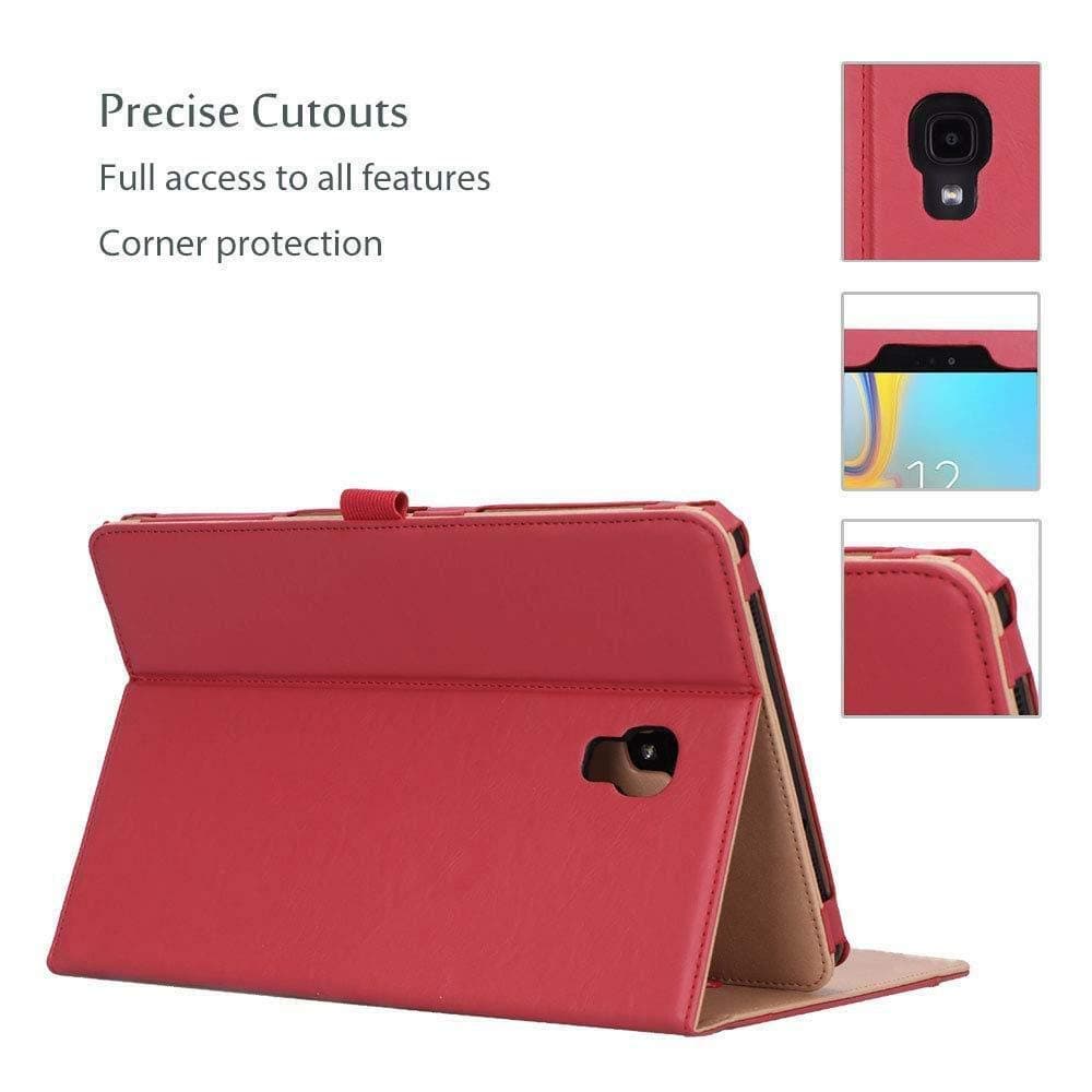 Sf9 Protective Stand Leather Cover Case for Samsung Galaxy Tab A 10.5" - T590 T595- Red