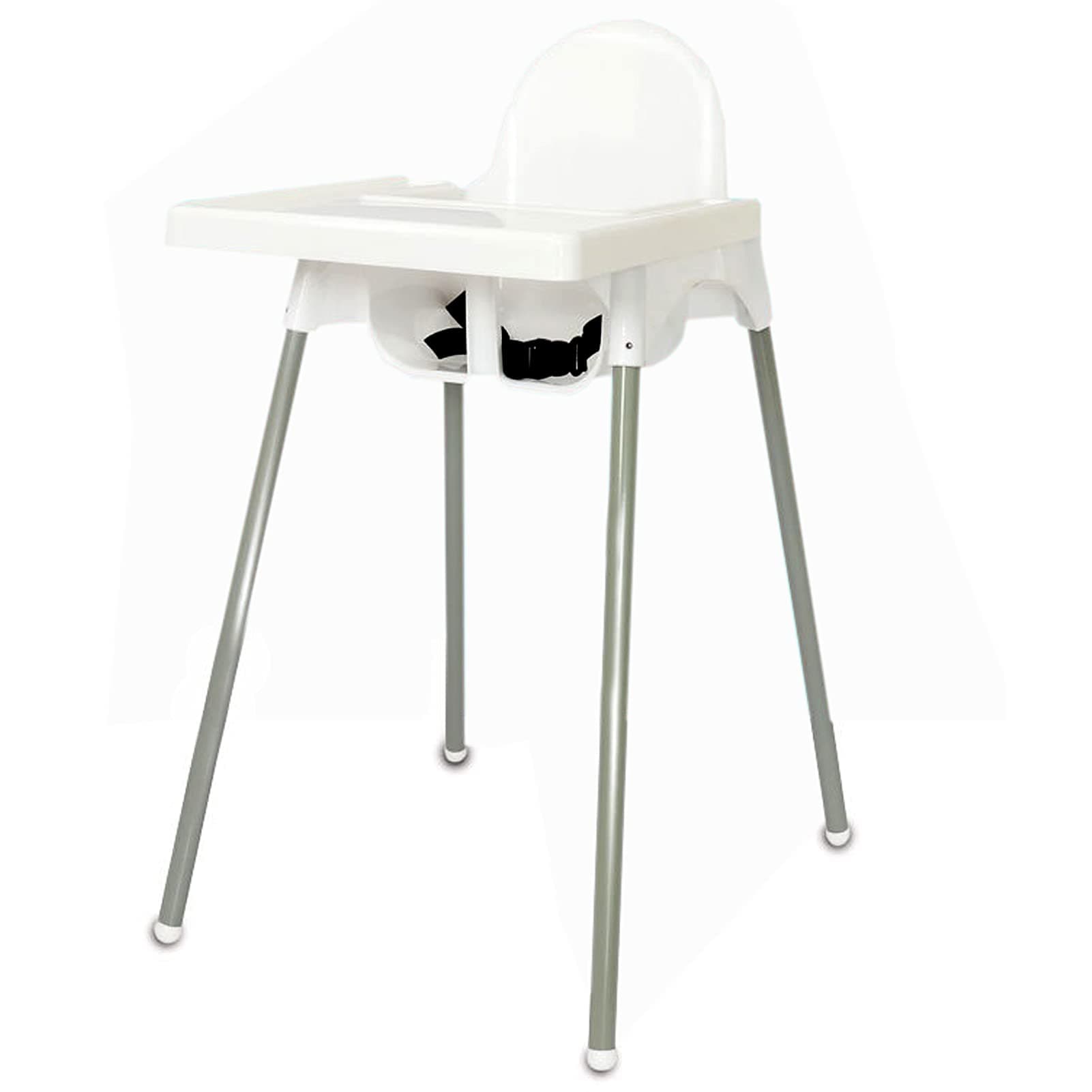 High Chair with tray, White
