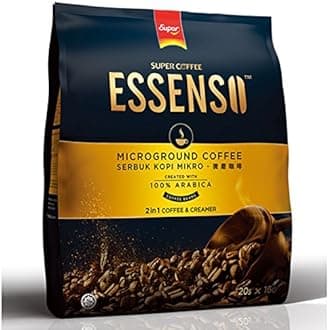 4 Packs SUPER COFFEE ESSENSO 2 in 1 Coffee and Creamer (4 pack x 20 sachets) Instant Coffee Imported from Malaysia