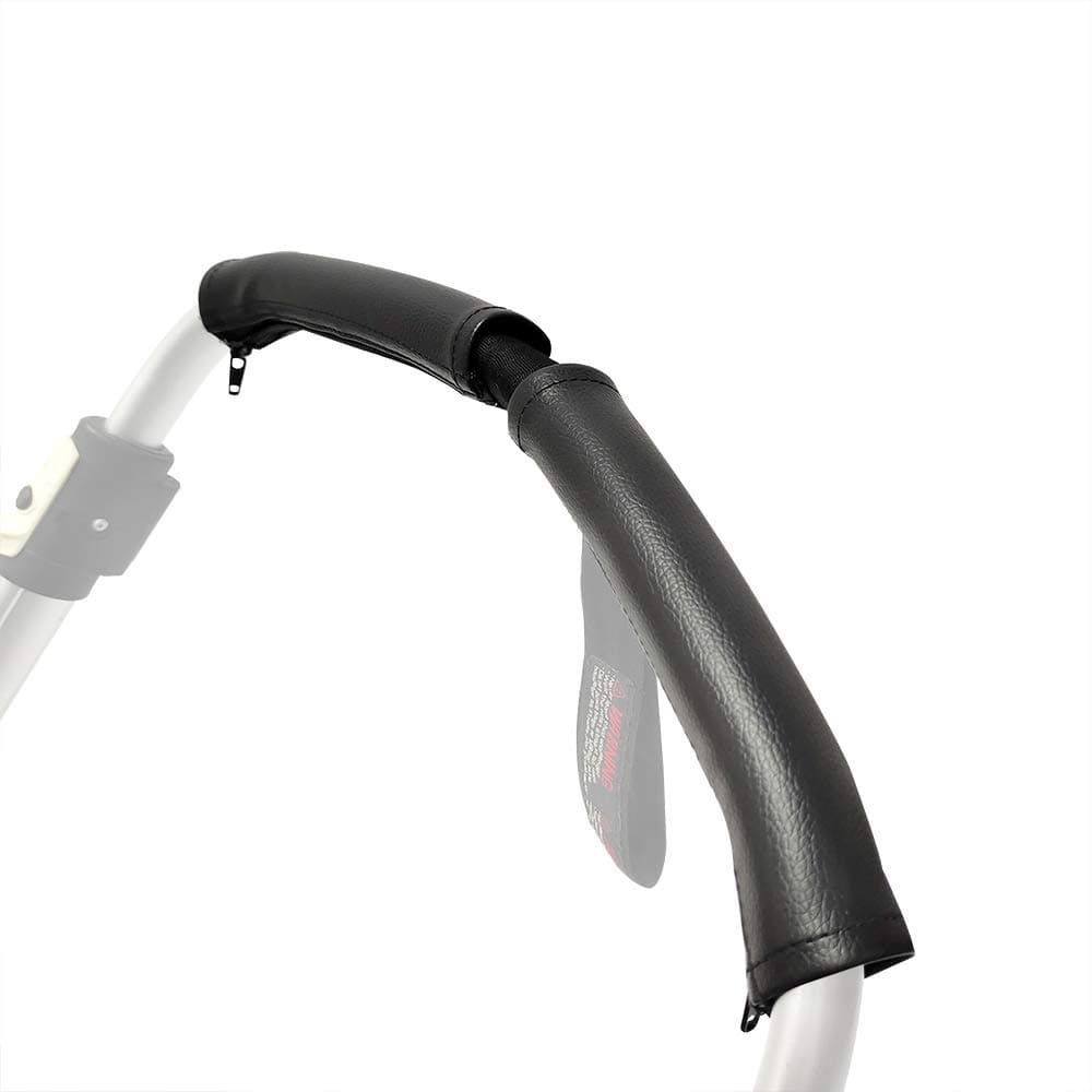 SeedFuture Baby Pram Handle Covers Pu Leather Protective Case Cover Black, Stroller Accessories for Baguboo Bee3, Bee5, Pushchair Armrest Handle Protector Cover