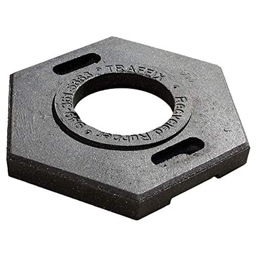 VizConHexagonal Rubber Base (for Grabber & Looper Cones), 16 lb, Black (3 Units)