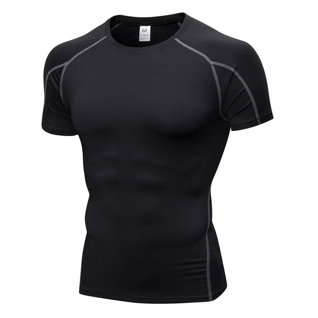 OSYARD Short Sleeve Compression Shirt Running Tops Athletic Training Workout Tee Shirts Activewear Fitness Gym Cycling Base Layer
