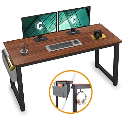 Cubiker Computer Desk 55" Modern Sturdy Office Desk Large Writing Study Table for Home Office with Extra Strong Legs, Espresso