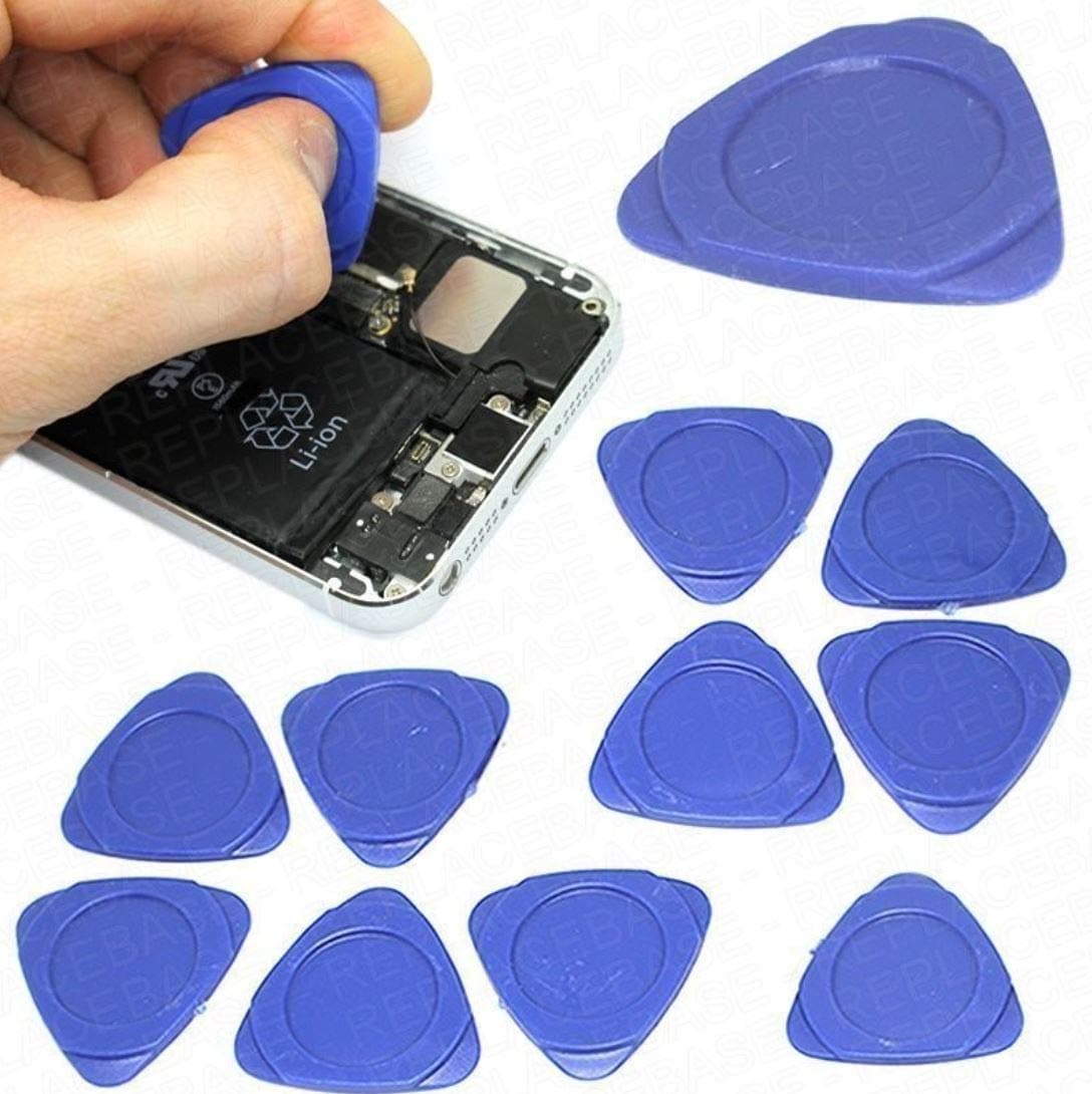 10 Pieces Universal Triangle Plastic Pry Opening Tool for iPhone Mobile Phone Laptop Table LCD Screen Case Disassembly Blue Guitar Picks by Deal Maniac