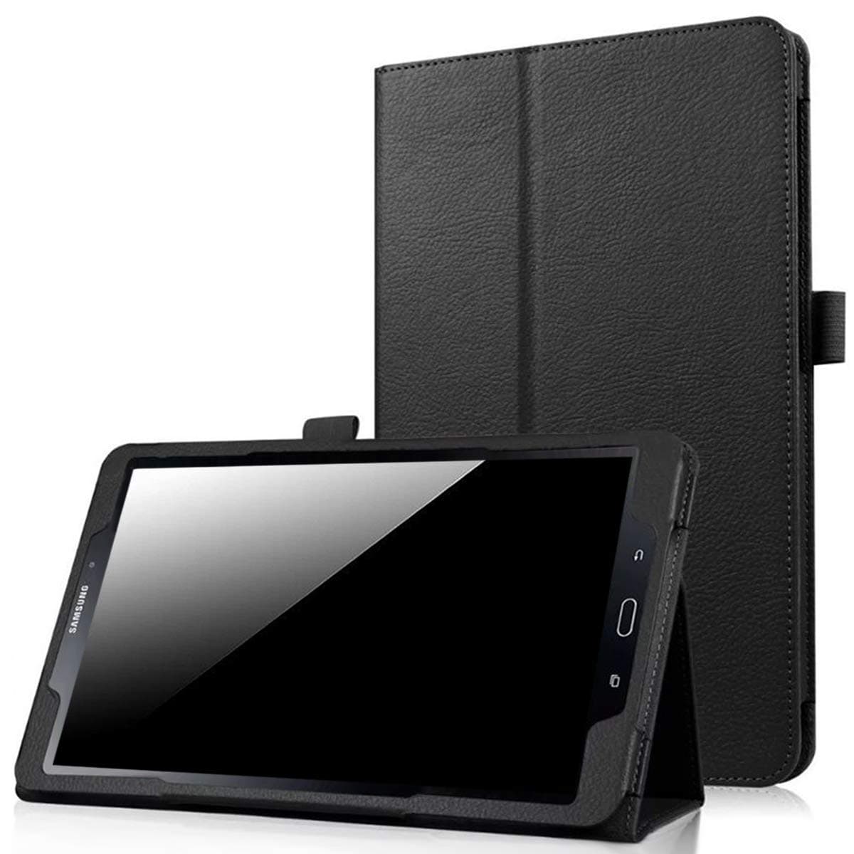 Case for Galaxy Tab A 10.1 (2016 NO S Pen Version), PU Leather Folio Stand Case Cover for Samsung Galaxy Tab A 10.1 Inch 2016 Tablet (Model: SM-T580/SM-T585) - Black
