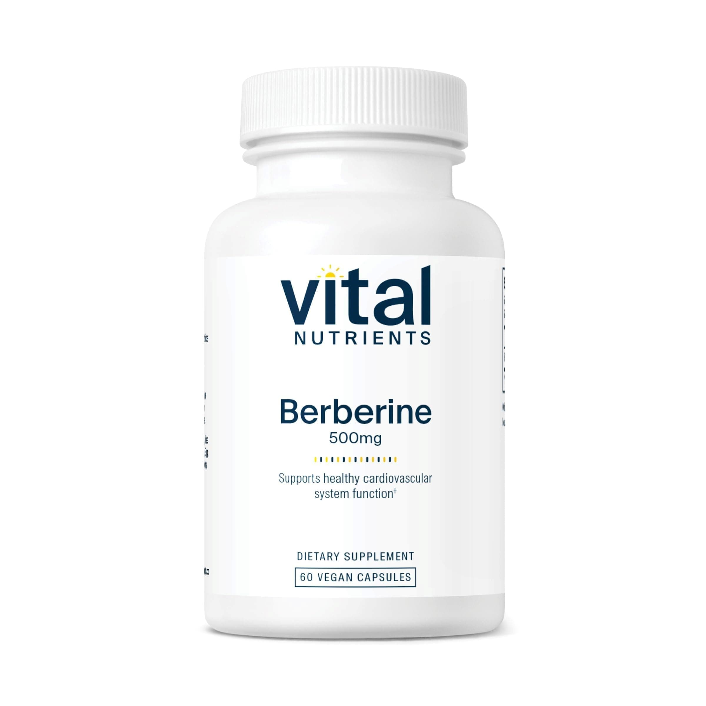 Berberine -Supports Bowel Function and Normal Triglyceride Levels -Vegan Supplement- Gluten, Dairy, and Soy Free -500 mg -60 Capsule