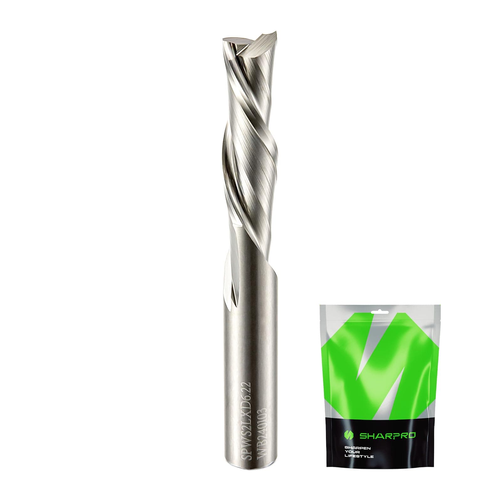 1/4 Router Bits 1/4 Shank, Spiral Downcut Router Bit, 1/4 Inch CNC Router Bits, Down Cut End Mills 1/4 Shank, Solid Carbide Endmills, Ideal for Wood Inlay, Grooving