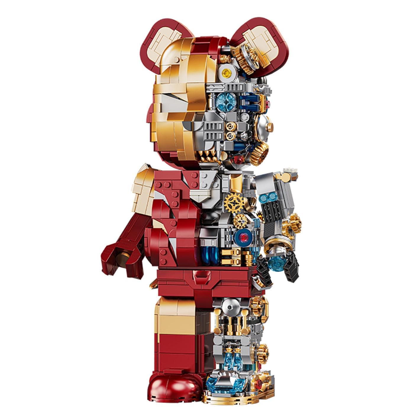 Senxry Mecha Bear Building Kit Robot Building Set - Half-Mecha Detail Collectible Gifts for Adults and Teens, 1647 Pieces Compatible with Lego
