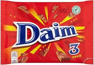 Daim Chocolate Bar Multipack, Crunchy Almond Caramel Covered in Milk Chocolate, Multipack 84 g (3 x 28 g)