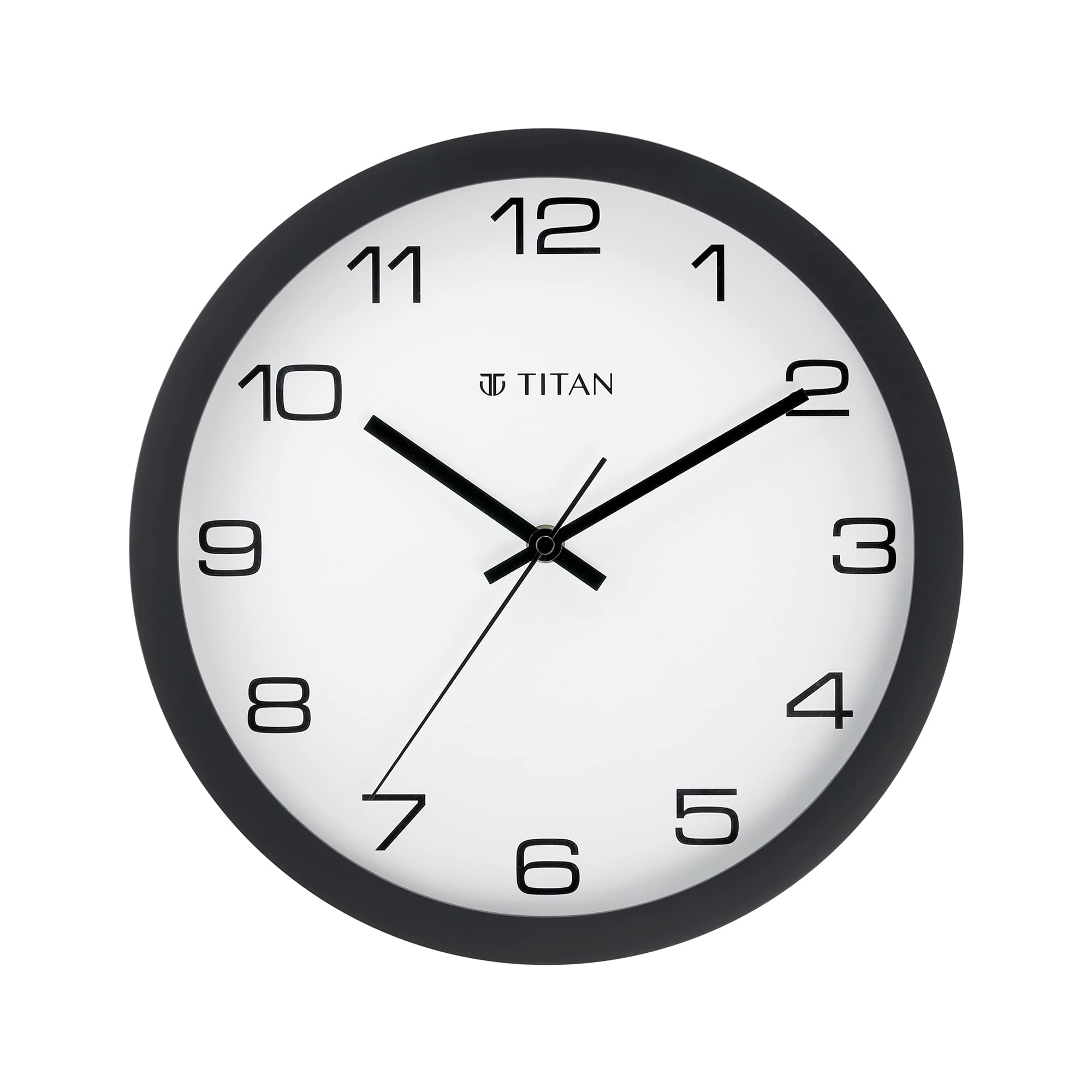 Contemporary Wall Clock with Silent Sweep Technology - 30 Cm X 30 Cm (Medium)(Plastic) - Analog, Black