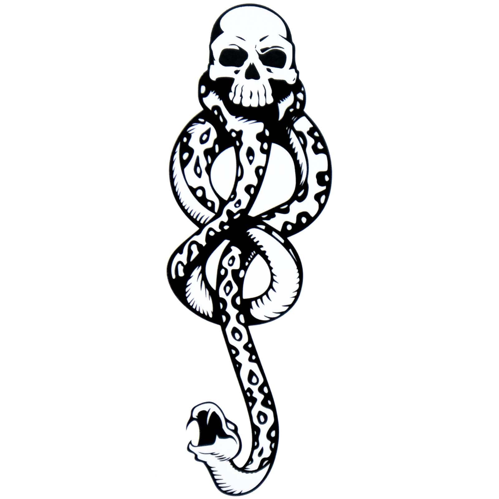 CHASPA 10 Pcs Magic Mantra Snake Skull Dark Mark Death Eater Temporary Halloween Cosplay Tattoo Accessories
