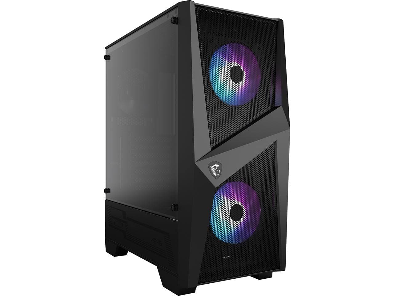 Msi Mag Series Forge 100R, Mid-Tower Gaming Pc Case: Tempered Glass Side Panel, ArGB 120mm Fans, Liquid Cooling Support Up To 240mm Radiator, Mesh Panel For Optimized Airflow