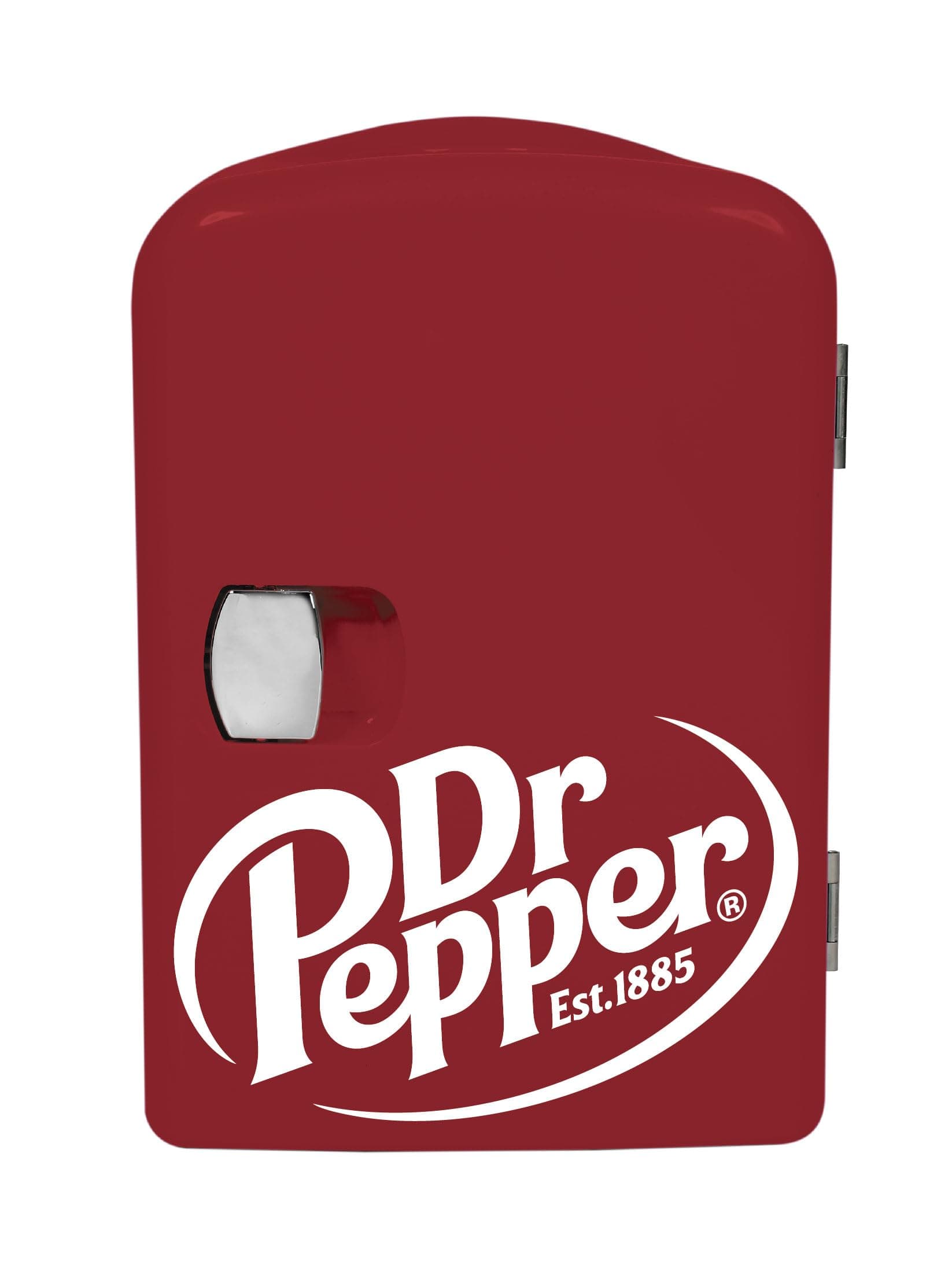 CURTIS MIS135DRP DR. Pepper Mini Portable Compact Personal Fridge Cooler, 4 Liter Capacity, 6 Cans, Makeup, Skincare, Freon-Free & Eco Friendly, Maroon