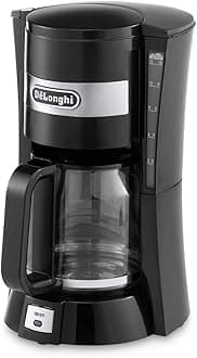De'Longhi Filter Coffee Machine, 1.25 Liters, Auto shut off and Anti-Drip system, ICM15210.1 - Black
