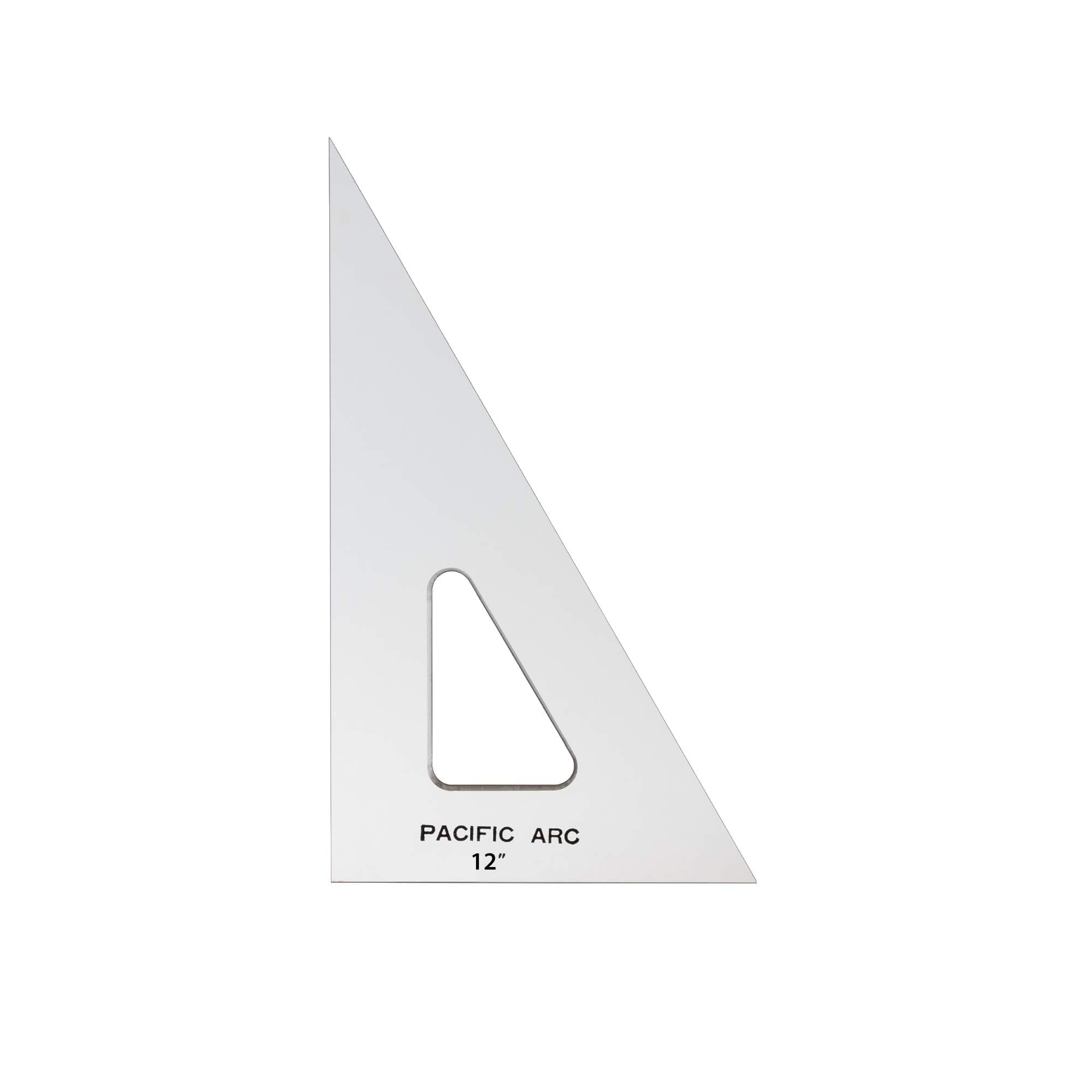 Drafting Triangle, 12-inch, 30/60/90 Degrees, Clear Acrylic