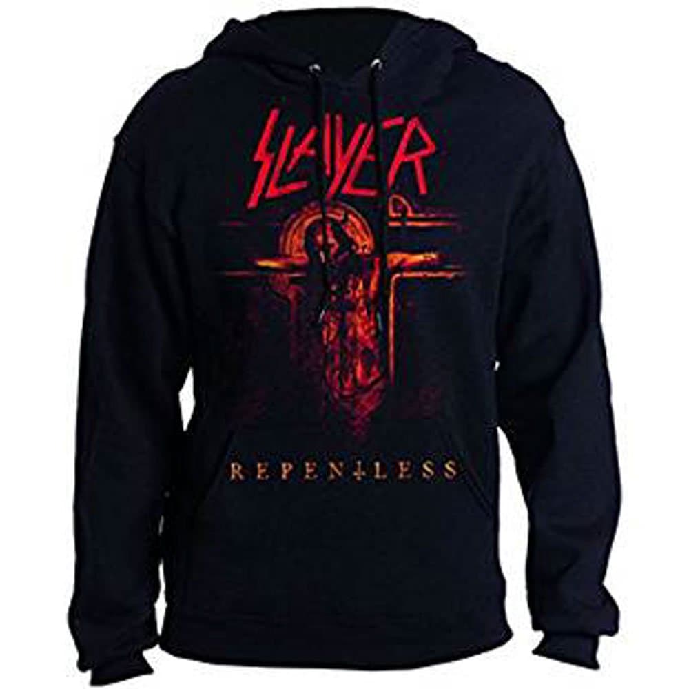 Repentless Crucifix' Pull Over Hoodie (Medium) Black