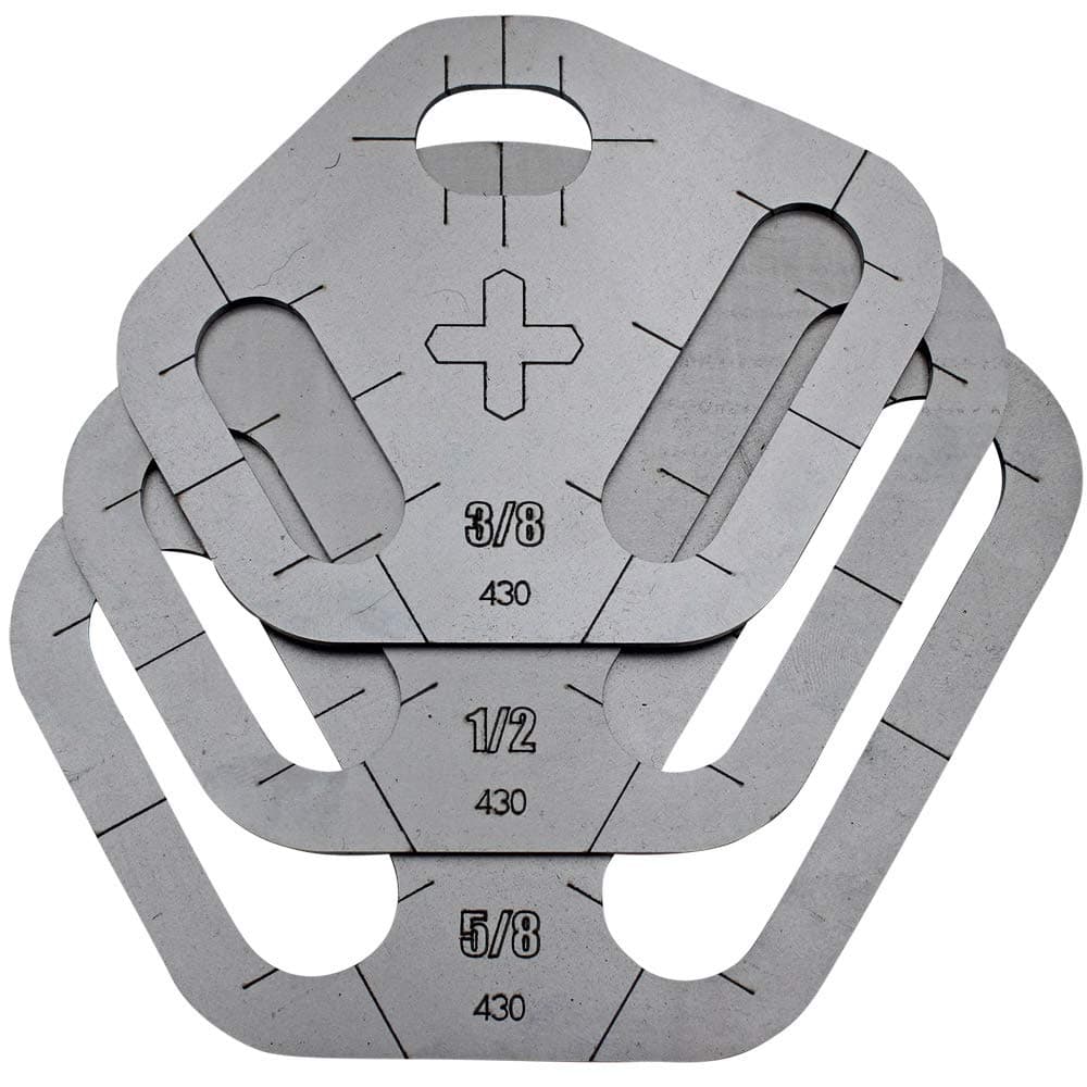 Plasma Stencil - Tri Slot Cutter Guide - 3 pc. Kit - .580"