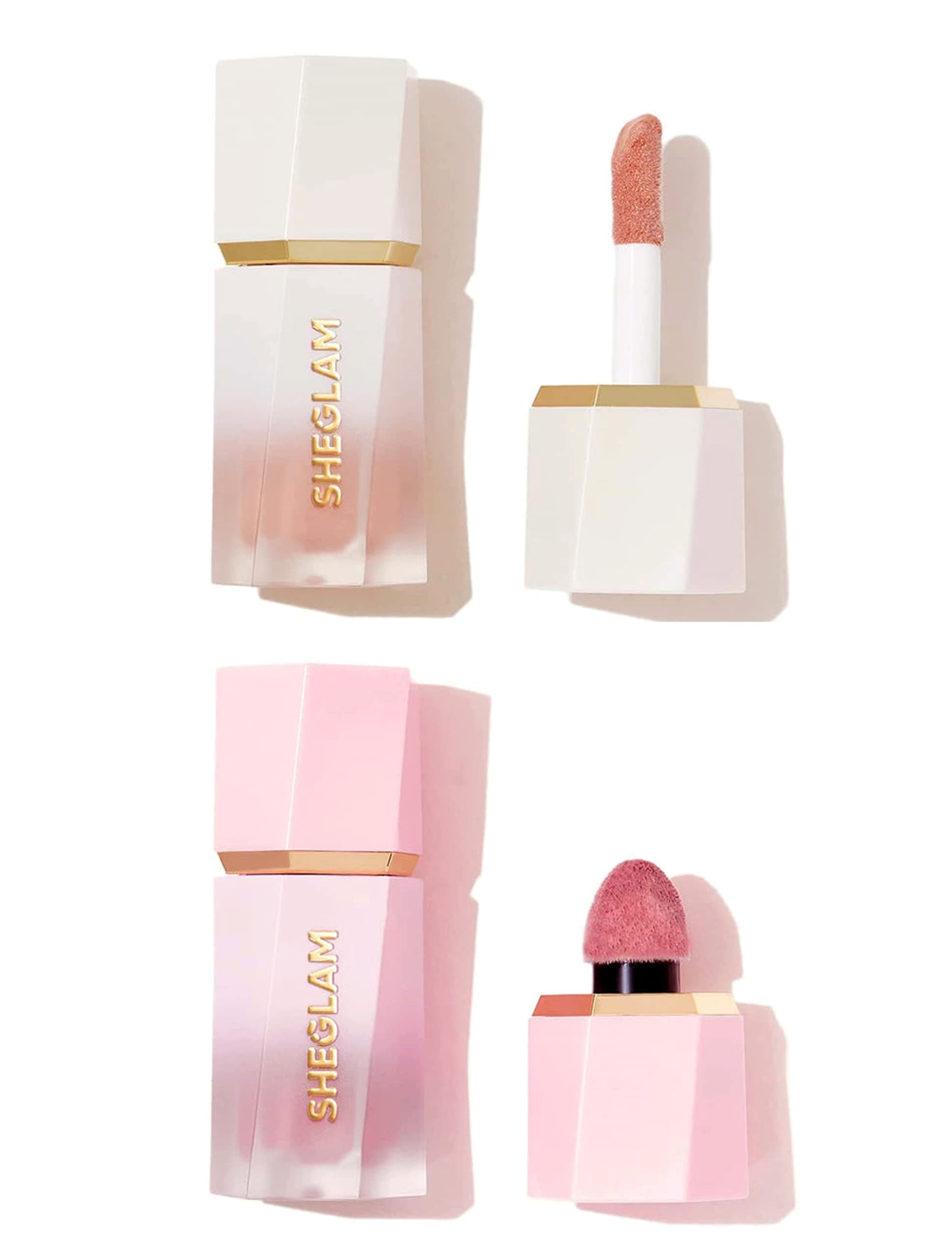 2pcs combo- Sheglam Color Bloom Liquid Blush & Glow Bloom Liquid Highlighter Great Combo for beautiful cheeks and eyes (LOVE CAKE with BELLINI BRUNCH)