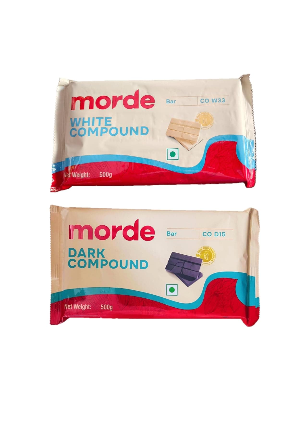White and Dark Chocolate Compound, 500gm - Combo Pack of 2