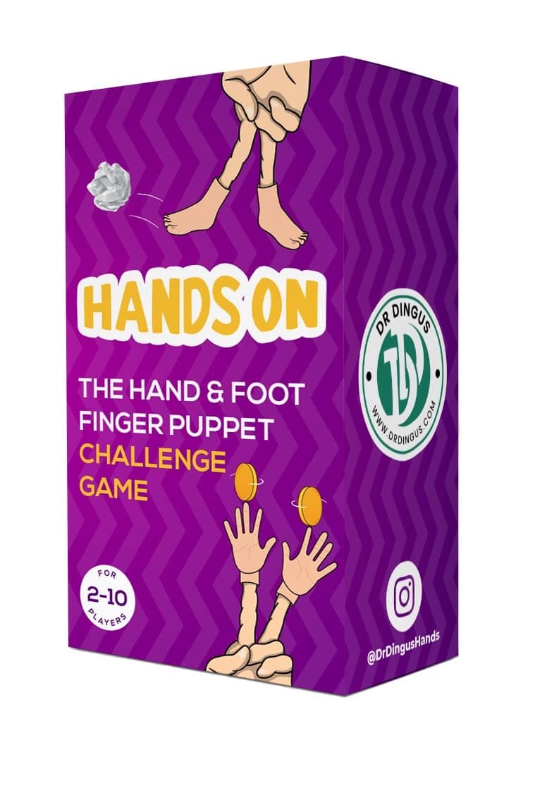 Tiny Finger Hand Game - 120 Hilarous Challenges - 10 Hand & 4 Feet Puppets - Will Make Everyone Laugh – Ideal for Family or Friends - Action Game for Competitive People