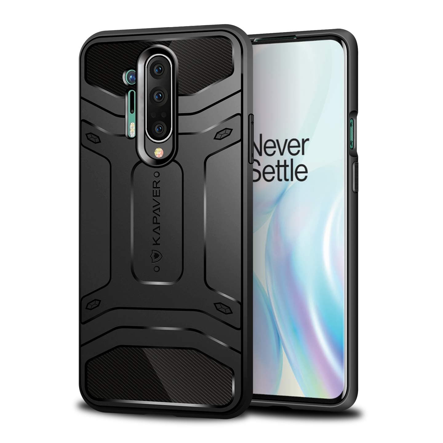 KAPAVER Back Cover For OnePlus 8 Pro ( Plastic|Black )