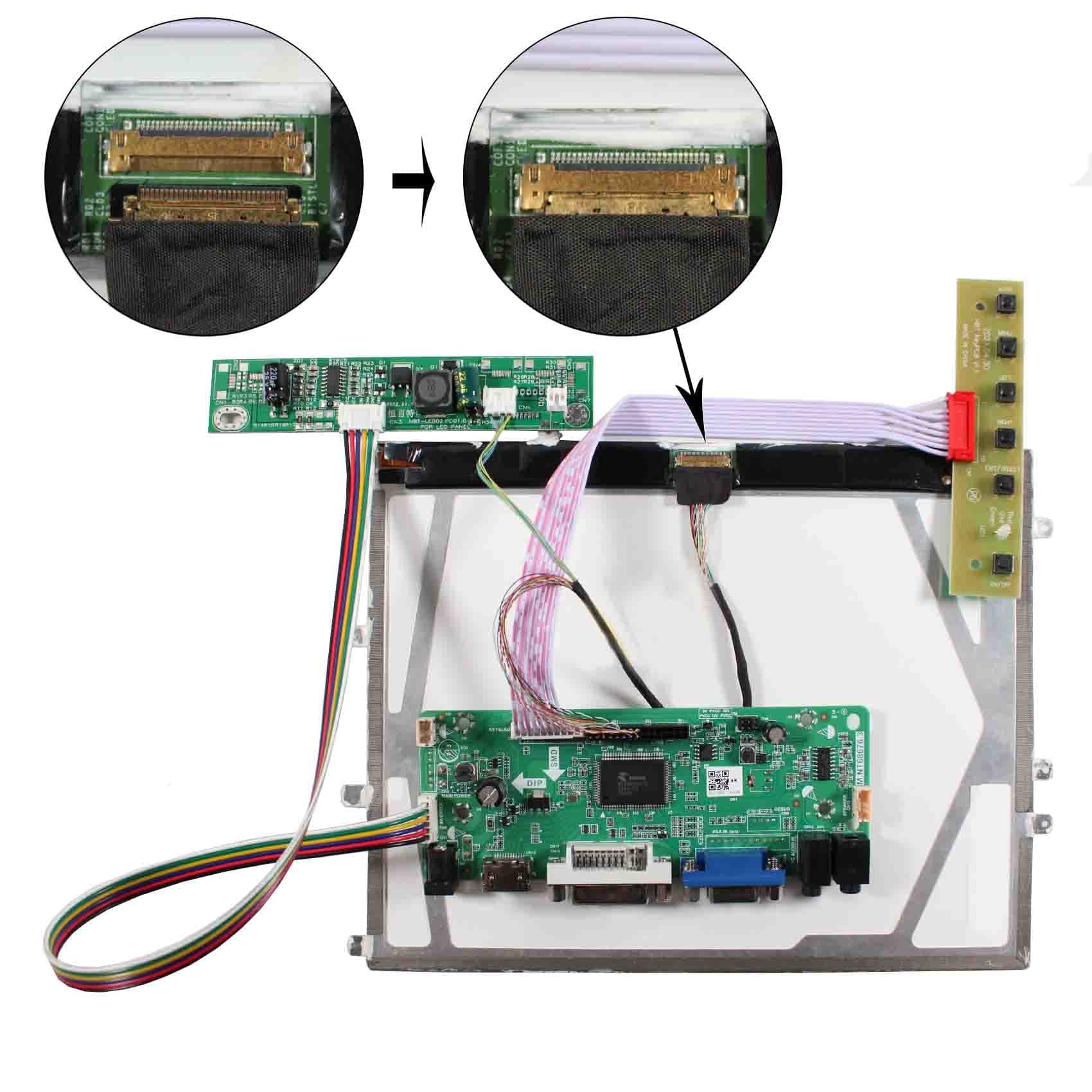 VSDISPLAY HD-MI VGA LCD Controller Board for 9.7" LTN097XL01 LP097X02