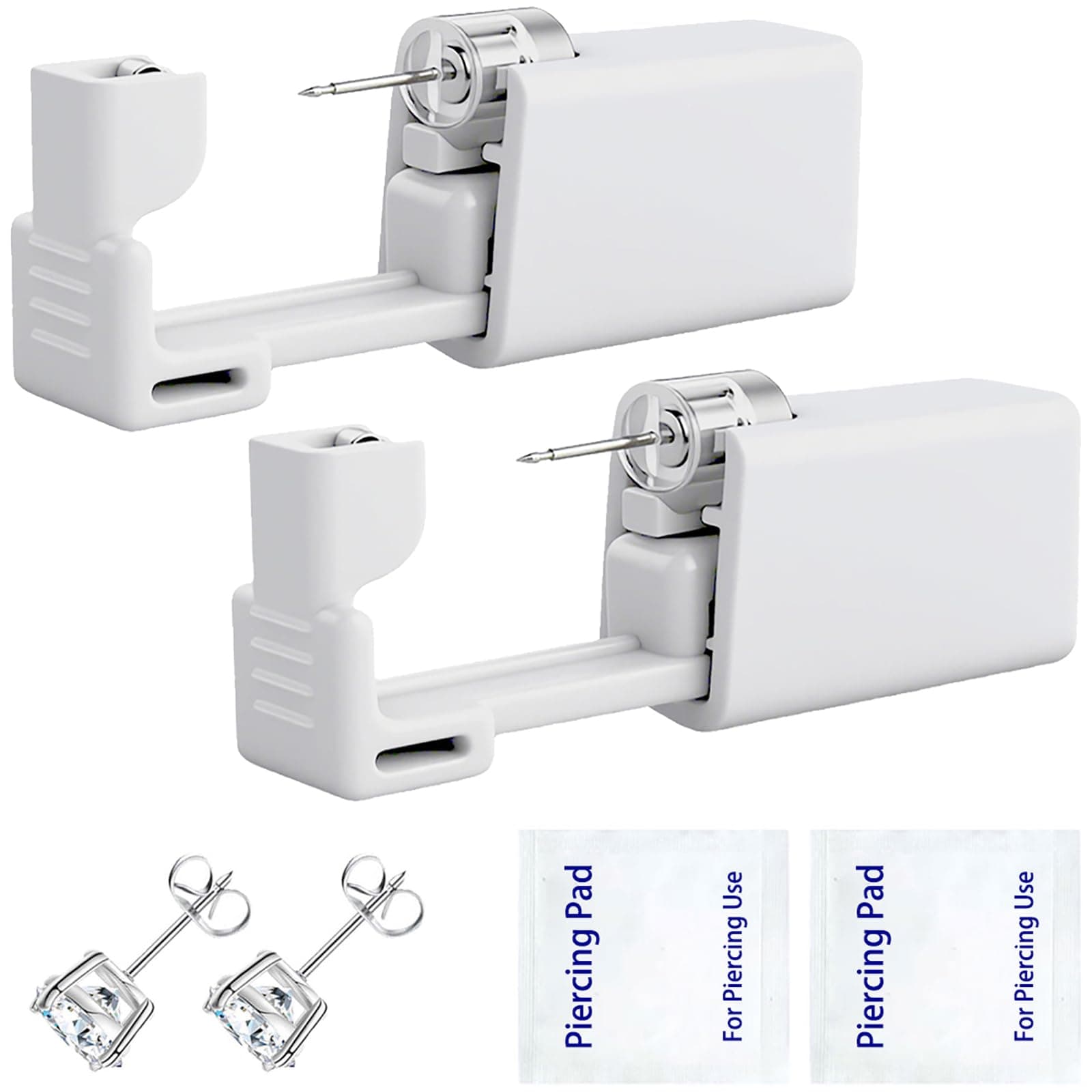 Ear Piercing Kit, Disposable Ear Piercing Gun with Preloaded Ear Stud, at Hom...