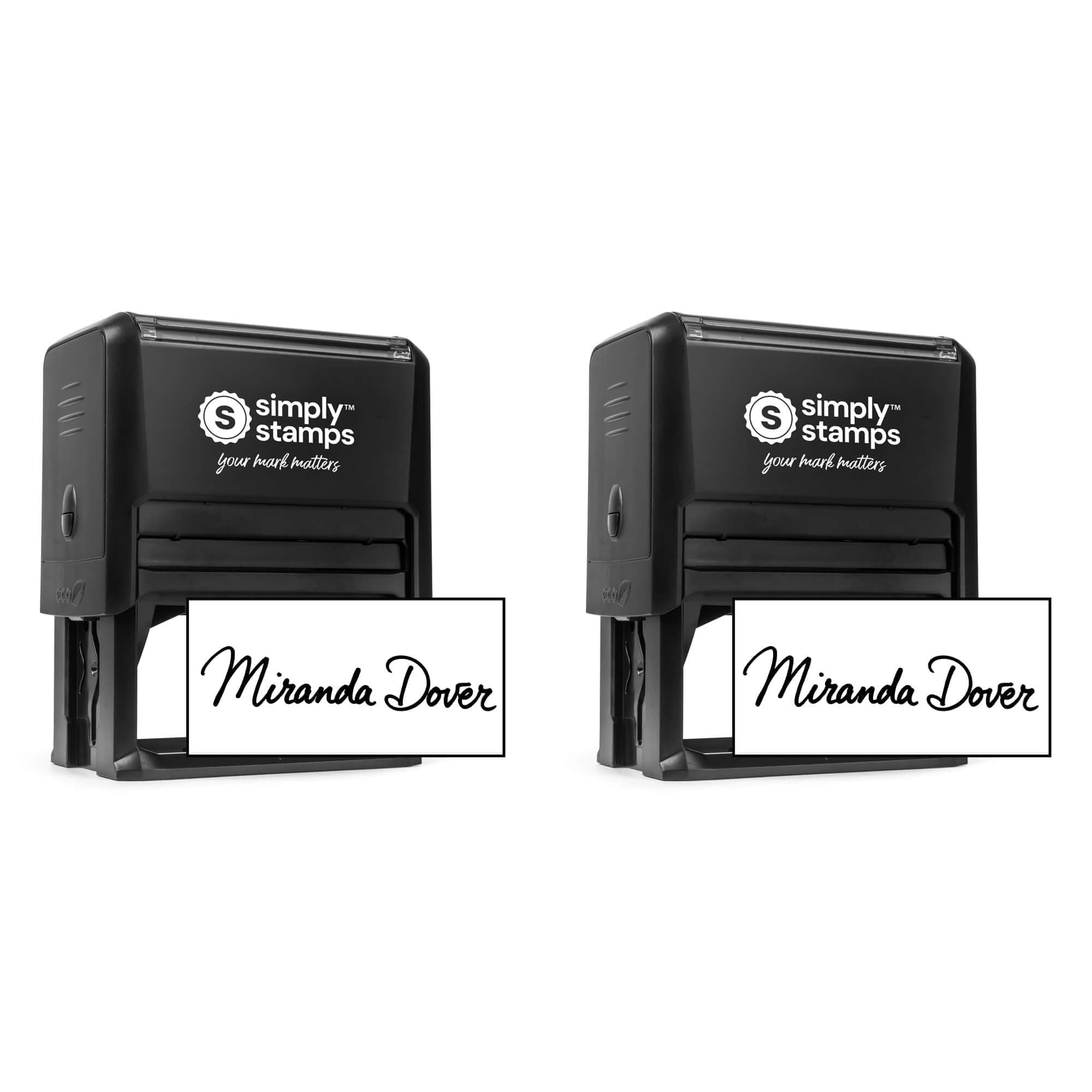 904 Custom Custom Signature Stamp - Personalized Insignia - Self-Inking - Black Ink - 1" x 2-3/4" (Xtra Wide)