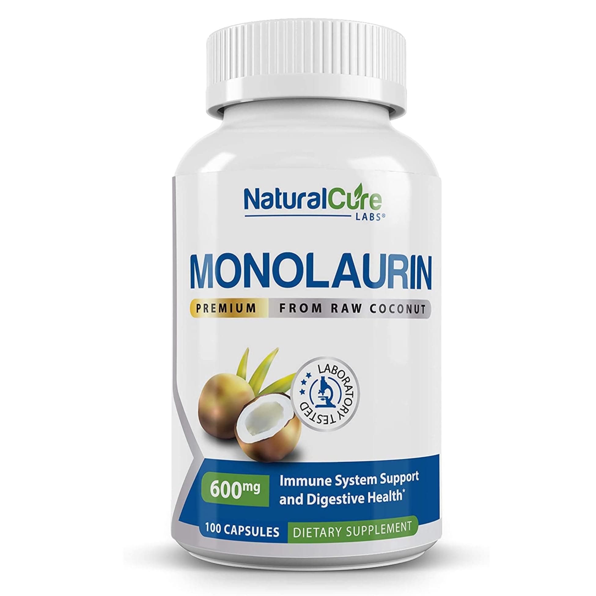 Premium Monolaurin – 600mg, 100 Capsules