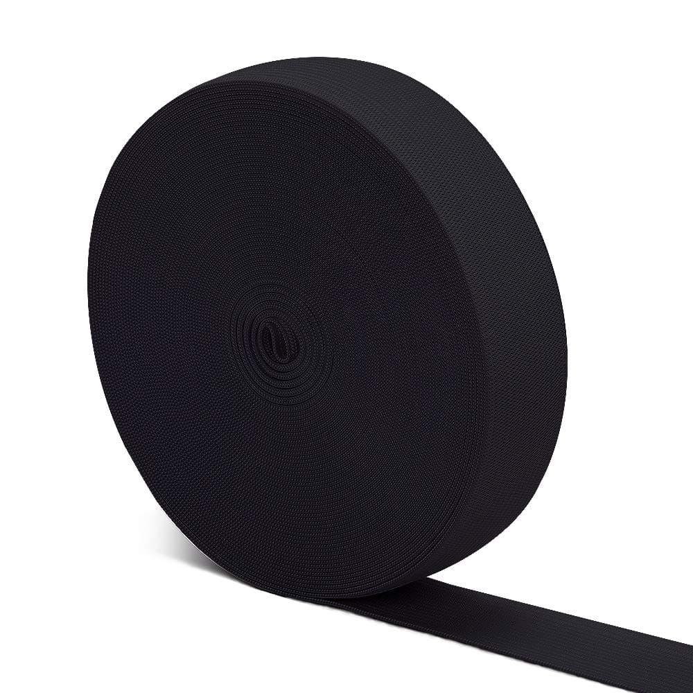 Elastic Bands for Sewing Black Knit Elastic Spool High Elasticity Wide 1 Inch x 12 Yard