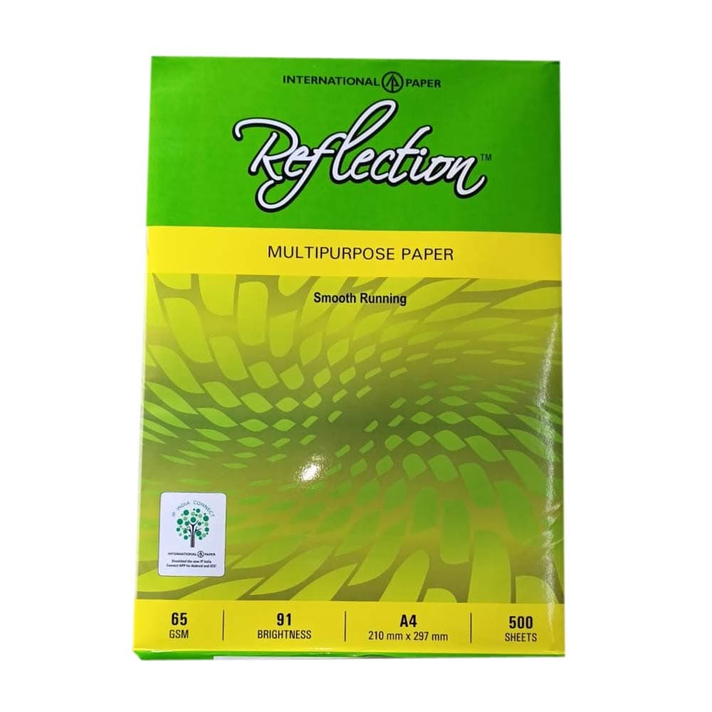 Reflection 65 GSM (210mm X 297mm) A4 Size Copier Paper Pack Of 1 Packets.