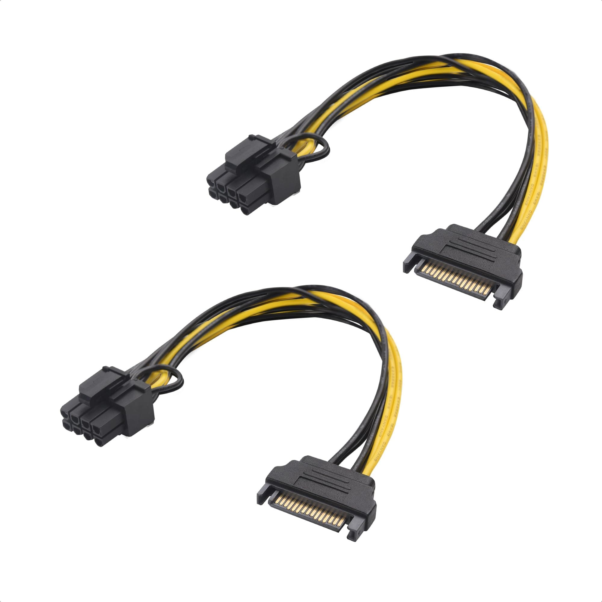 6+2 Pin PCIe to SATA Power Cable
