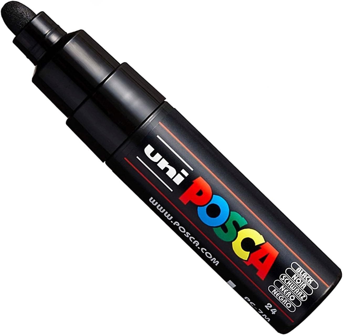 Posca Uni PC-7M Marker Art Pen - Large Ball Tip 4, 5-5, 5 mm - 15 Colours Black