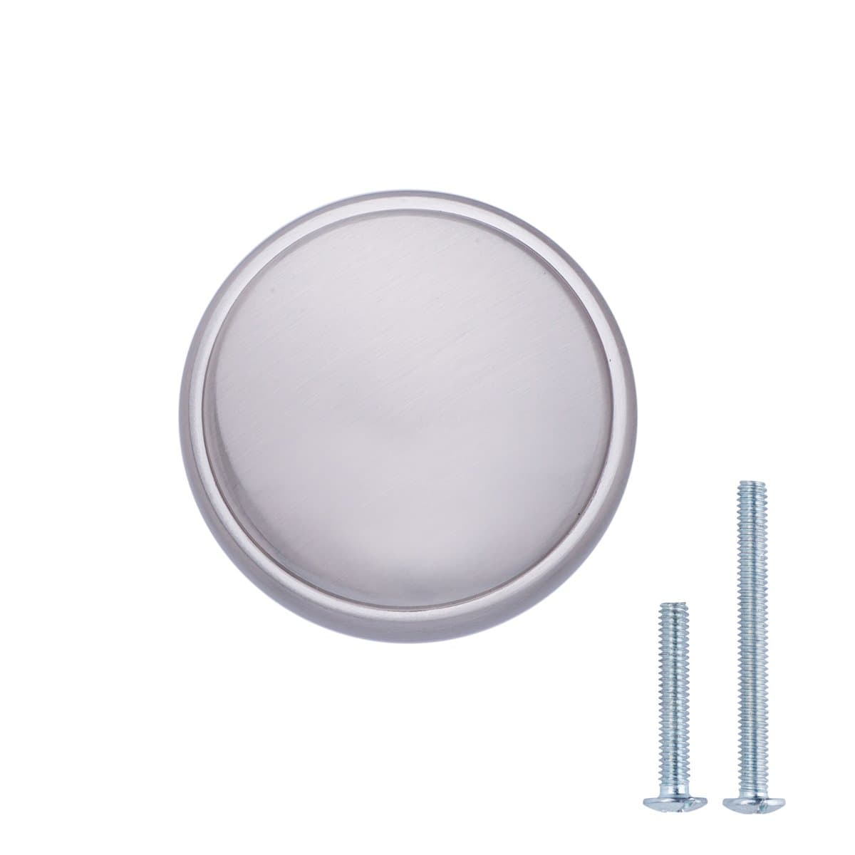 Amazon Basics Modern Wide Top Ring Cabinet Knob, 1.52-inch Diameter, Satin Nickel, 10-Pack