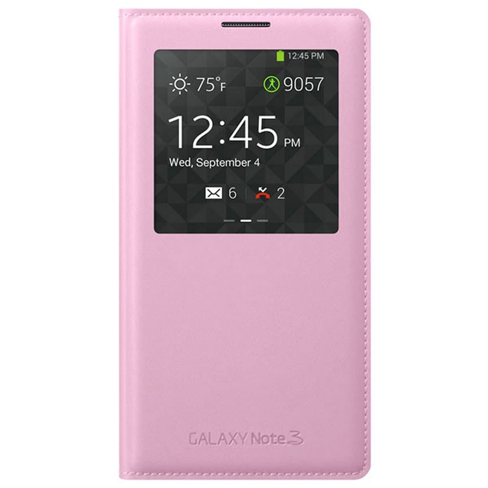 Samsung Galaxy Note 3 Case S View Flip Cover Folio - Soft Pink
