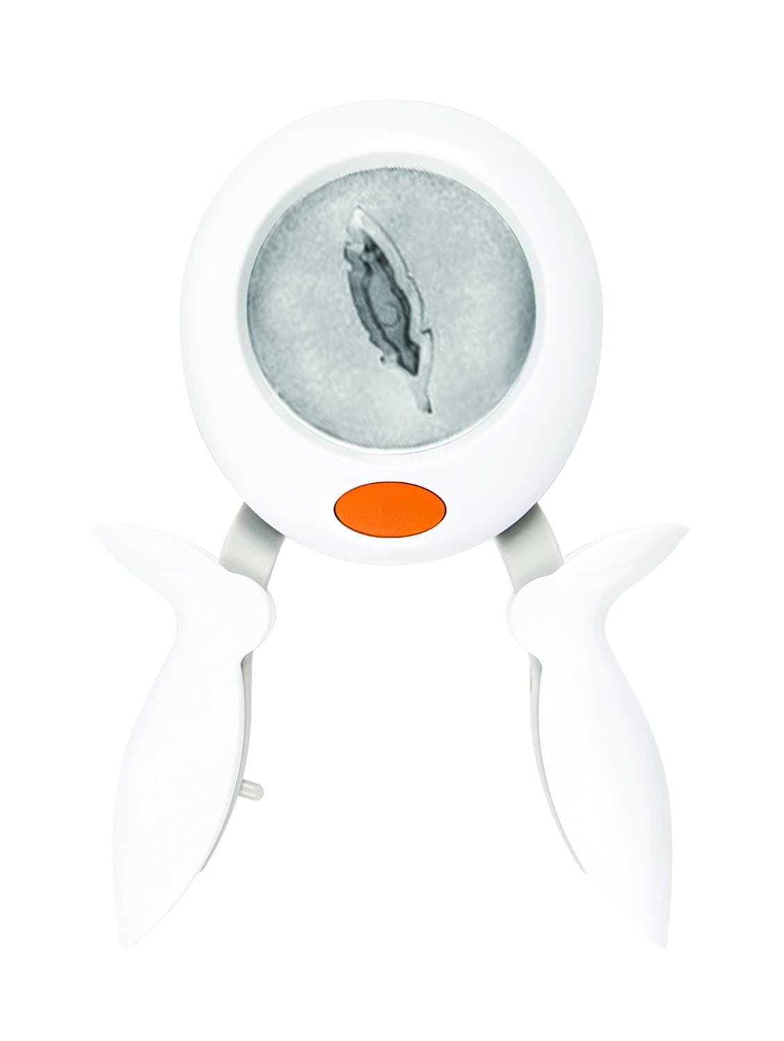 Fiskars Squeeze Punch L - Feather, 3.8 cm, For Left- and Right-handed use, Steel/Plastic, White/Orange, L, 1024412