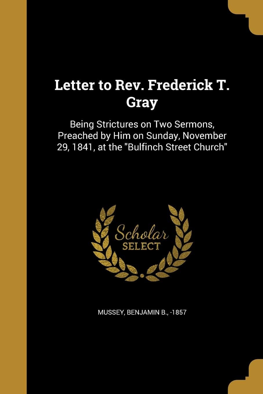 Letter to Rev. Frederick T. Gray