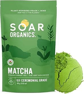 Soar Organics - Uji Ceremonial Grade Matcha Green Tea Powder - Authentic Japanese Origin (3.52 oz)