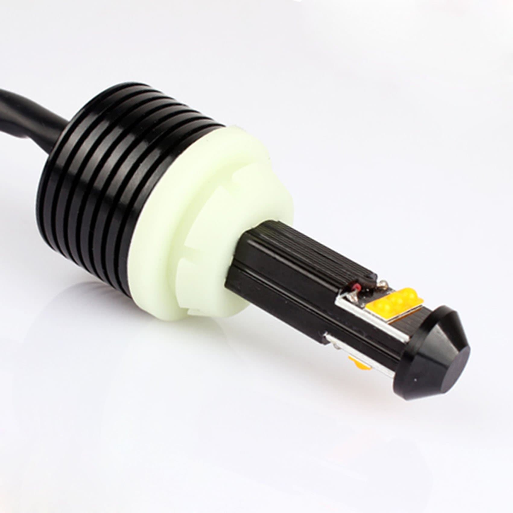 BYOPTO 2PCS Super No Hyper Flash Cree white 6000k Error Free Canbus LED Turn Signal Light Bulb Lamp (1156 BAU15S PY21W)