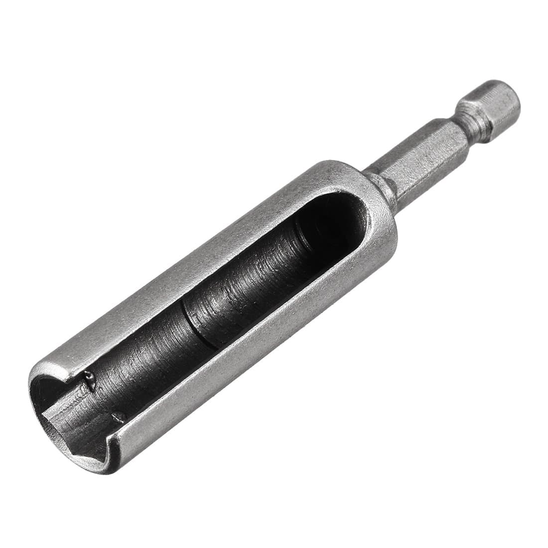 sourcing map 10mm Nut Driver, 1/4" Quick-Change Hex Shank Slotted Drill Bit Socket Wrench Tool, 3.15 Inch Length