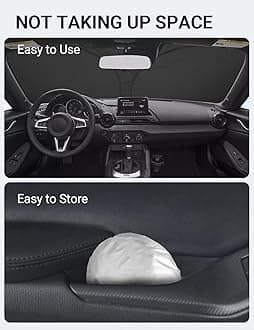 Proadsy Front Windshield Sun Shade Foldable Sunshade Protector Custom Fit Mazda MX-5 Miata Convertible 2017 2018 2019 MX5 Accessories 2024 Upgrade