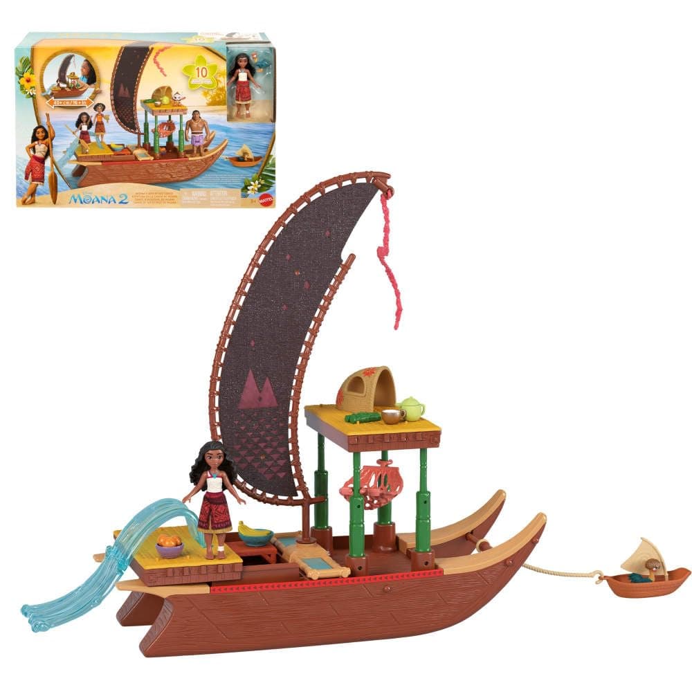 Moana Small Dolls - Transforming Boat
