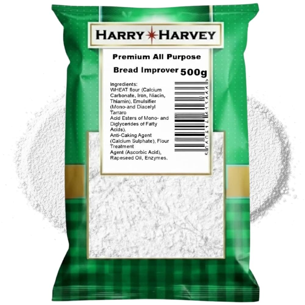 Harry Harvey Premium All Purpose Bread Improver 500g | Dough & Bread Conditioner/Enhancer for Home Baking & Professional Use | Bigger Loaf Volume, Softer Crumb, Consistent Results