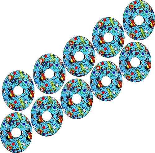 RockaDexFreestyle Libre Adhesive Patch Precut Superhero Design Adhesive Patches with Split Backing, Easy to Apply x 10 Pack