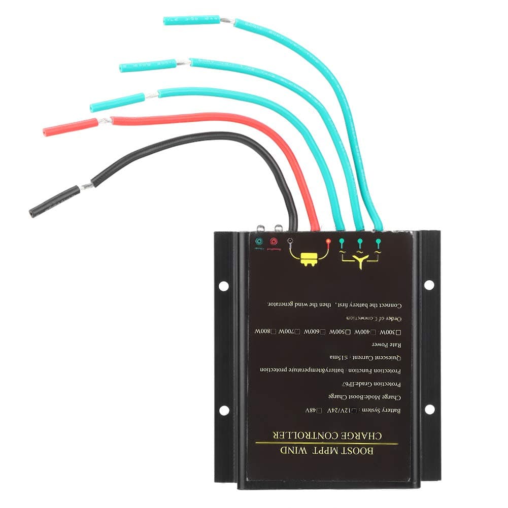 Wind Charge Controller, Heat Conductive Silicone IP67 Protection Grade MPPT Charge Controller for Wind Turbine System for Power Regulator