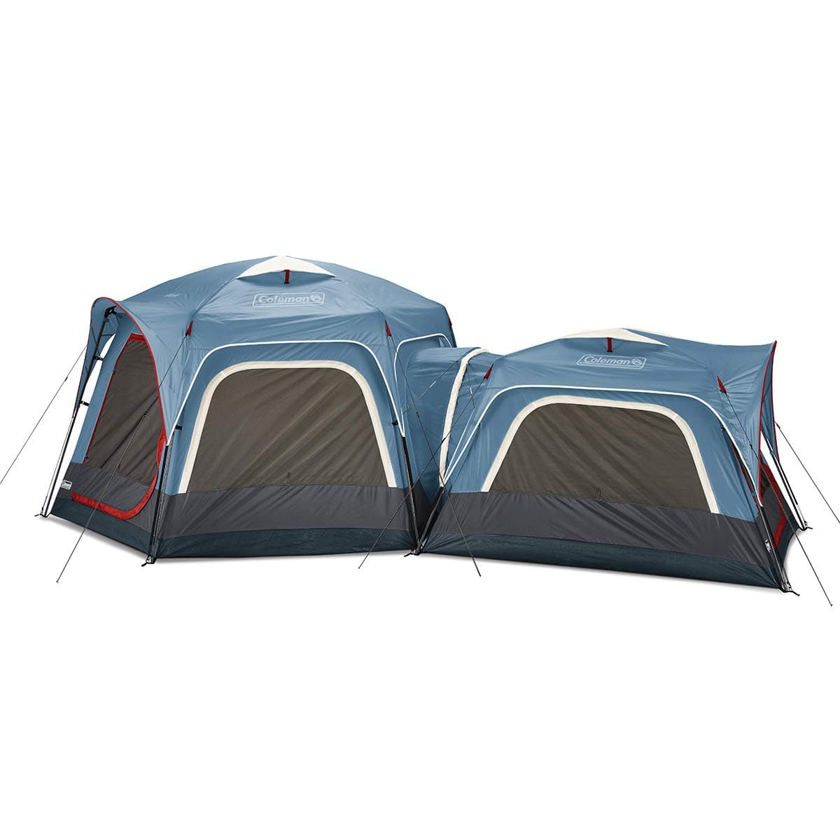 Coleman Connectable Tent Bundle, Includes Weatherproof 3-Person & 6-Person Connecting Tent System with Fast Setup, Tents Able to be Zipped Together for More Room